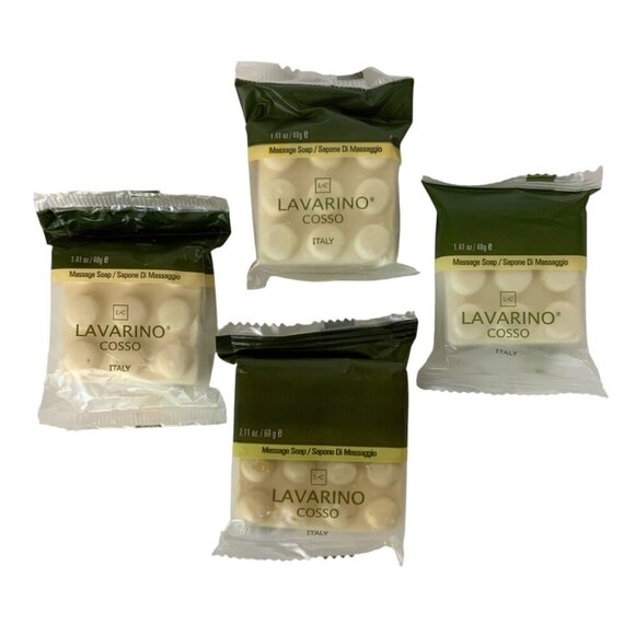 Lavarino Cosso Italy Mini Massage Soaps Set Of 4 Individually Wrapped - Picture 1 of 2